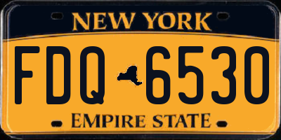 NY license plate FDQ6530