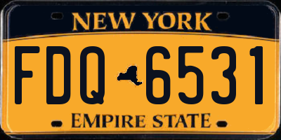 NY license plate FDQ6531