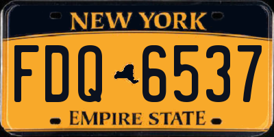 NY license plate FDQ6537