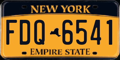 NY license plate FDQ6541