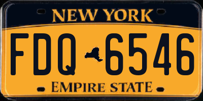 NY license plate FDQ6546