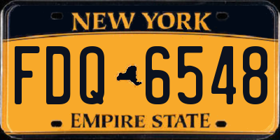 NY license plate FDQ6548