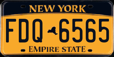 NY license plate FDQ6565