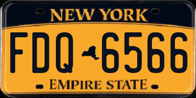 NY license plate FDQ6566