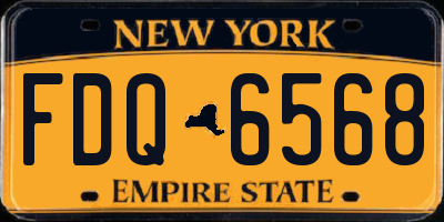 NY license plate FDQ6568