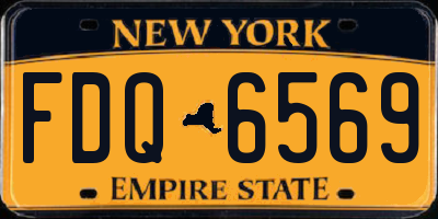 NY license plate FDQ6569