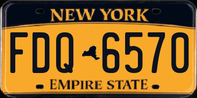 NY license plate FDQ6570