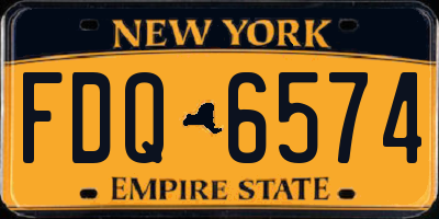 NY license plate FDQ6574