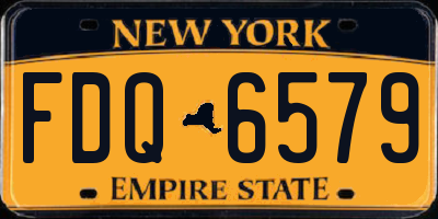 NY license plate FDQ6579