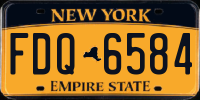 NY license plate FDQ6584