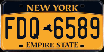 NY license plate FDQ6589