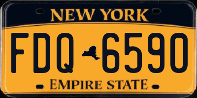 NY license plate FDQ6590