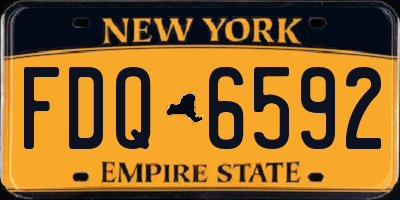 NY license plate FDQ6592