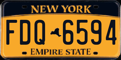 NY license plate FDQ6594