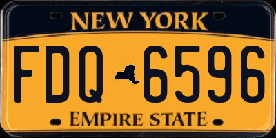 NY license plate FDQ6596
