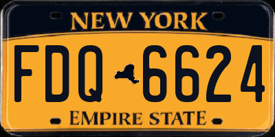 NY license plate FDQ6624