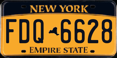 NY license plate FDQ6628