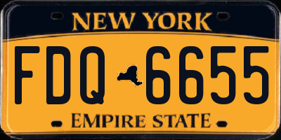 NY license plate FDQ6655