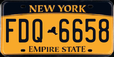 NY license plate FDQ6658