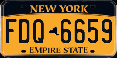 NY license plate FDQ6659