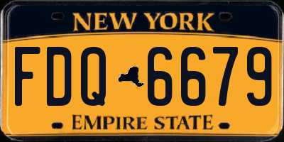 NY license plate FDQ6679