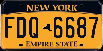 NY license plate FDQ6687