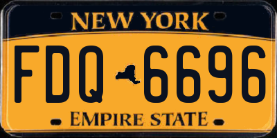 NY license plate FDQ6696
