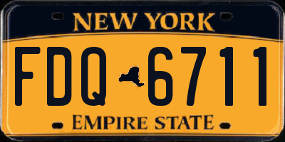 NY license plate FDQ6711