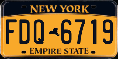 NY license plate FDQ6719