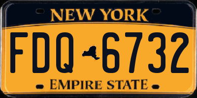 NY license plate FDQ6732