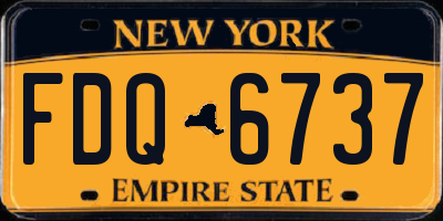 NY license plate FDQ6737
