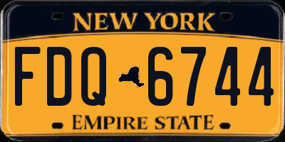 NY license plate FDQ6744