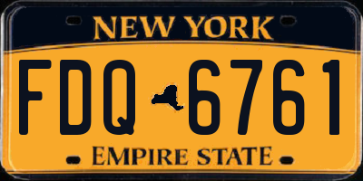 NY license plate FDQ6761