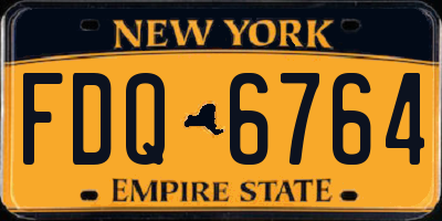 NY license plate FDQ6764