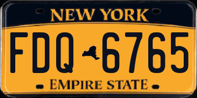 NY license plate FDQ6765