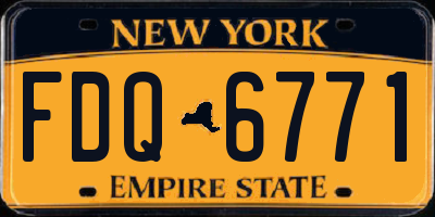 NY license plate FDQ6771