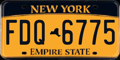 NY license plate FDQ6775