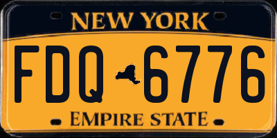 NY license plate FDQ6776