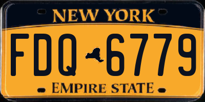 NY license plate FDQ6779