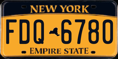 NY license plate FDQ6780