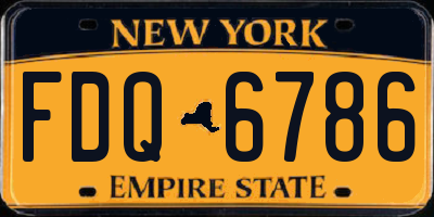NY license plate FDQ6786