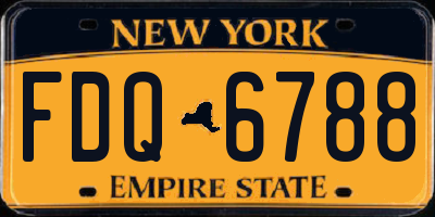 NY license plate FDQ6788