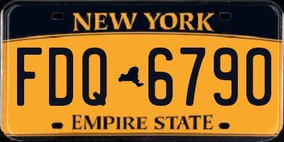 NY license plate FDQ6790