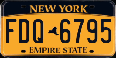 NY license plate FDQ6795
