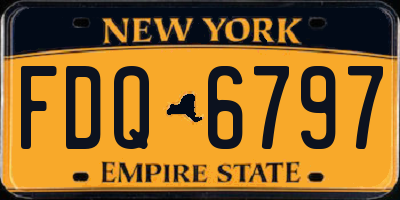 NY license plate FDQ6797
