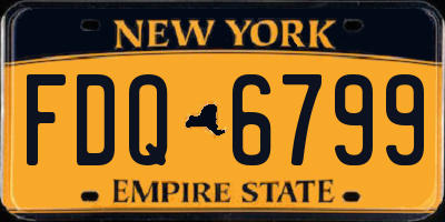 NY license plate FDQ6799