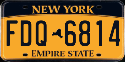 NY license plate FDQ6814