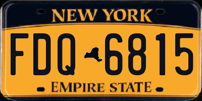 NY license plate FDQ6815