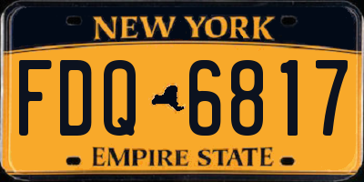 NY license plate FDQ6817