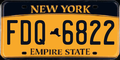 NY license plate FDQ6822